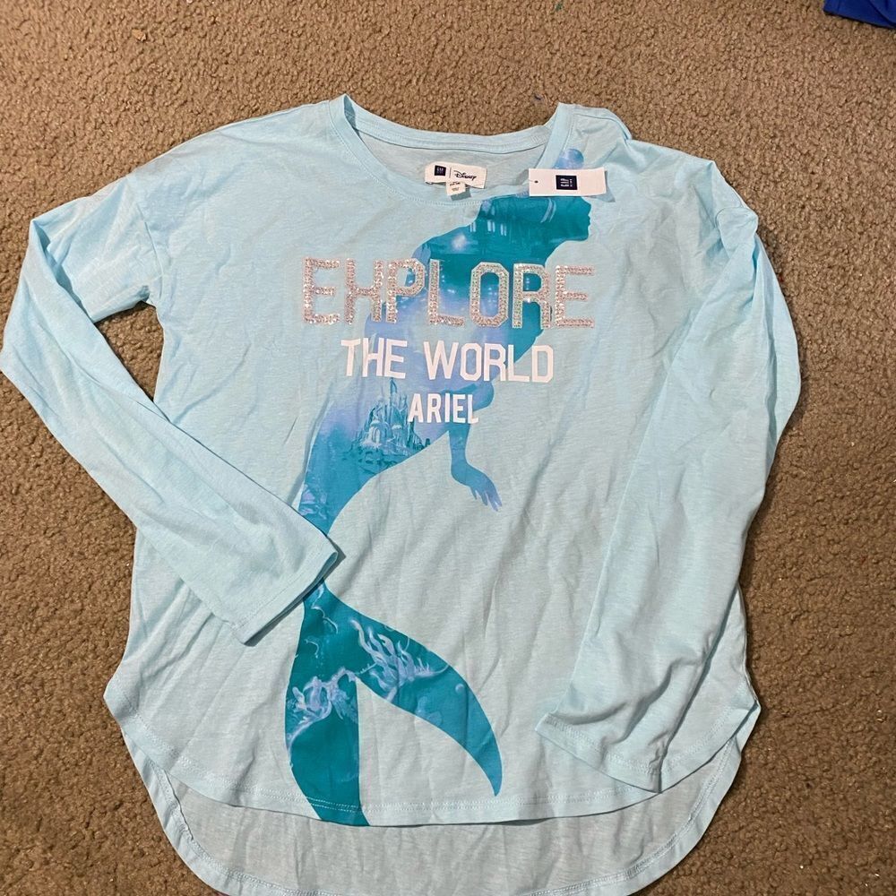 Girls Disney Gap Ariel Little Mermaid Tshirt NWT